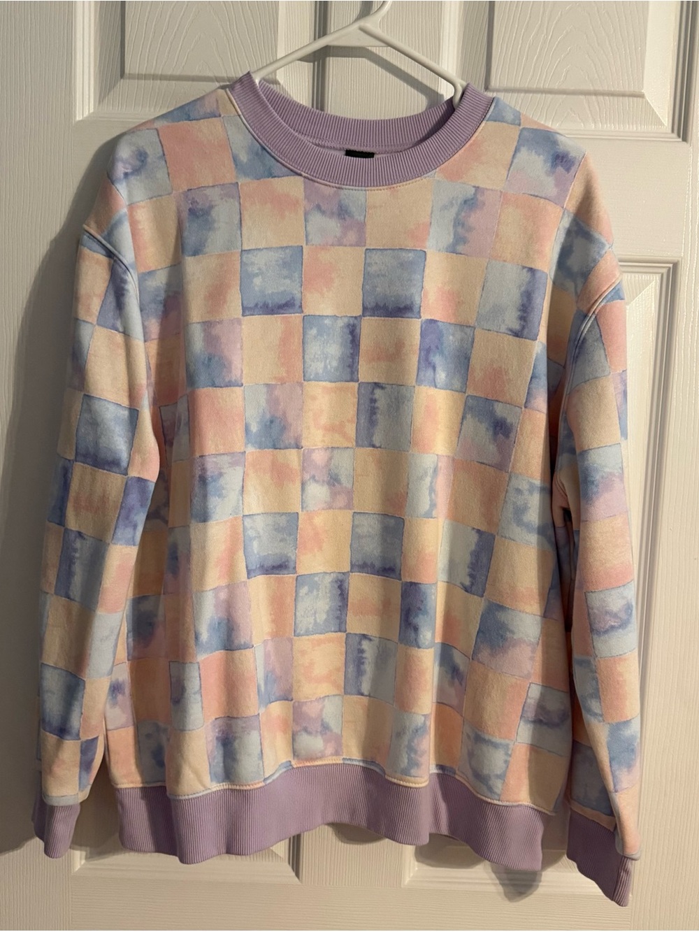 Wild Fable Pastel Checkerboard‎ Sweatshirt Size Medium